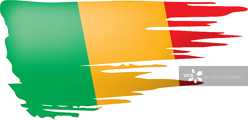 马里国旗上有白色图片素材