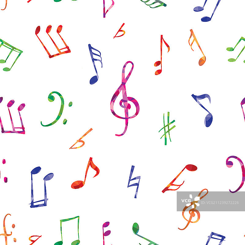 音乐符号无缝图案图片素材