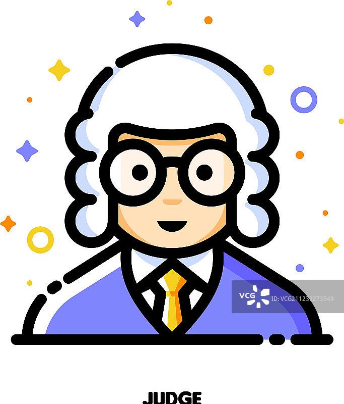 可爱男孩脸法官头像图片素材