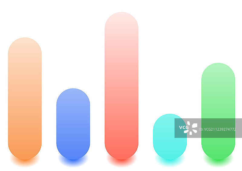 具有随机级别的条形图图片素材