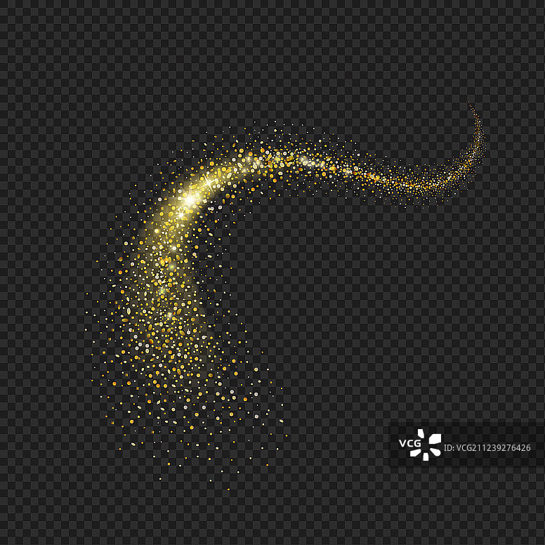 金色闪光星尘轨迹图片素材