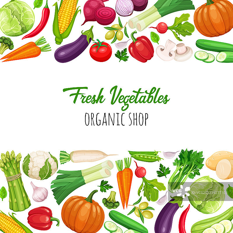 卡通风格蔬菜图标合集图片素材