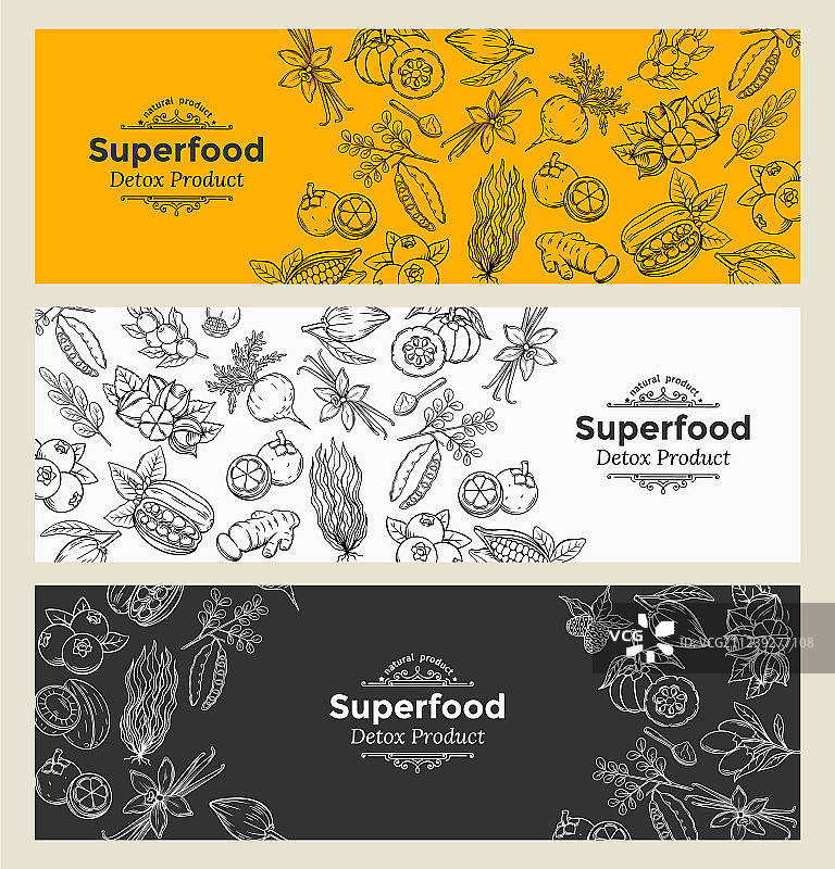 素描超级食品图标集图片素材