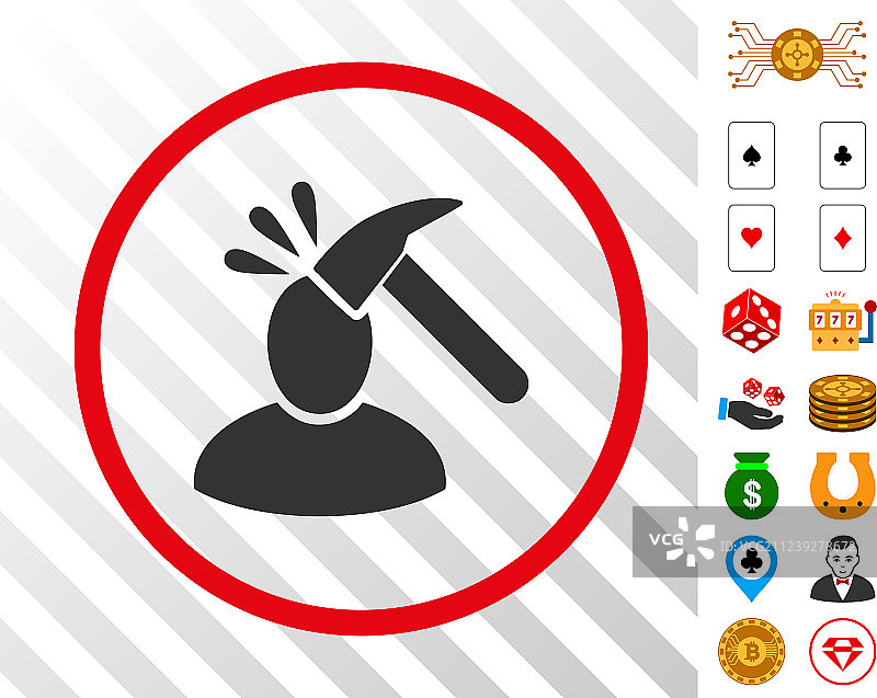 带有奖励的用户震惊圆形图标图片素材