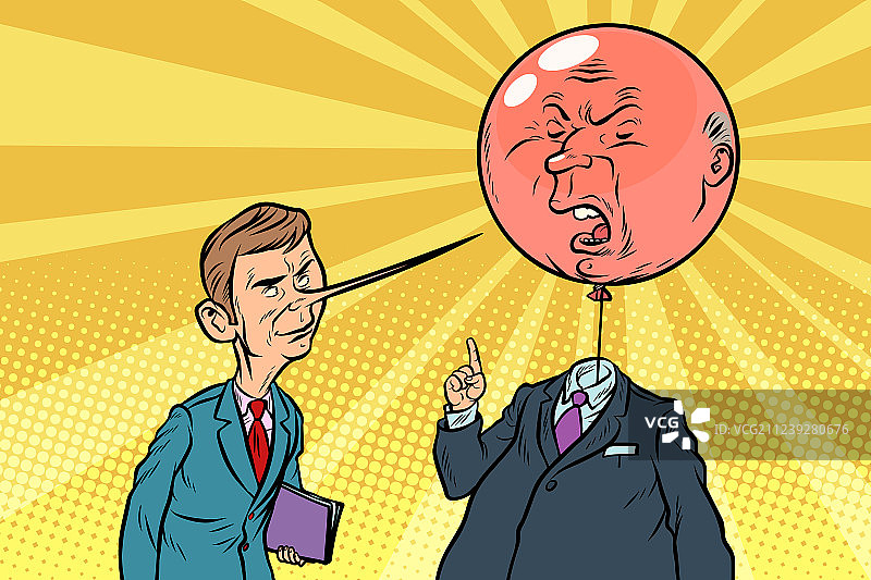 长着长鼻子且凶猛的漫画书评论家图片素材