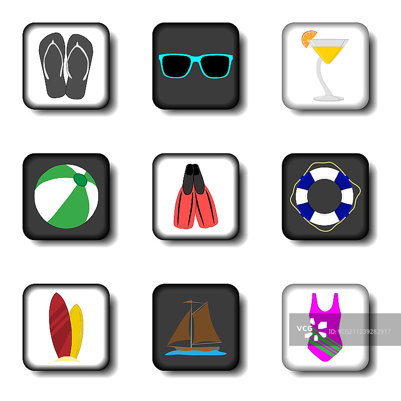 扁平风格符号图标图片素材