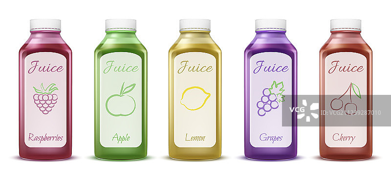 水果和浆果果汁瓶图片素材