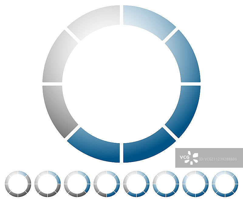 圆形预加载进度指示器图标W8图片素材
