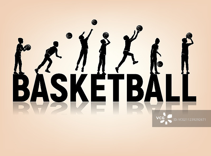 篮球少年剪影图片素材