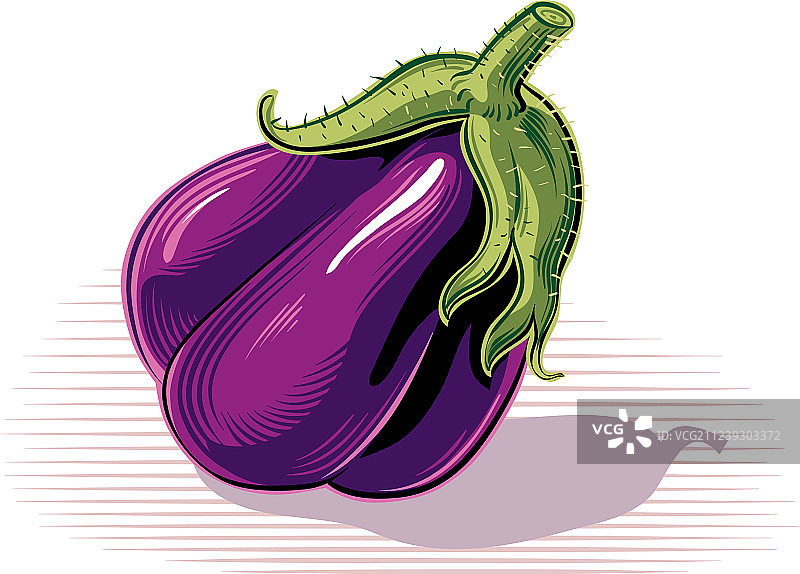 放在桌子上的成熟茄子图片素材