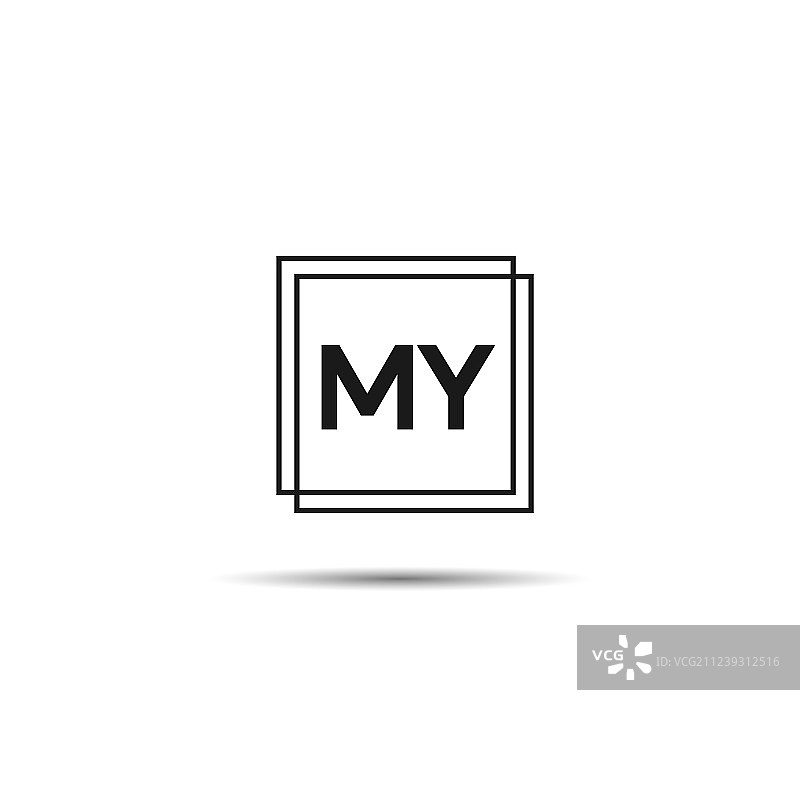 字母MY标志模板设计图片素材
