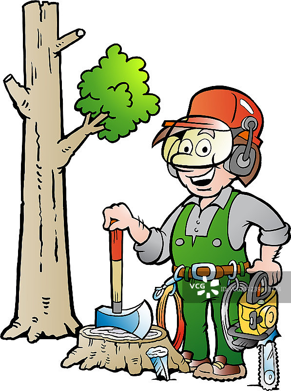快乐伐木工的卡通形象图片素材