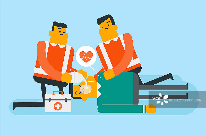 医生进行心肺复苏图片素材