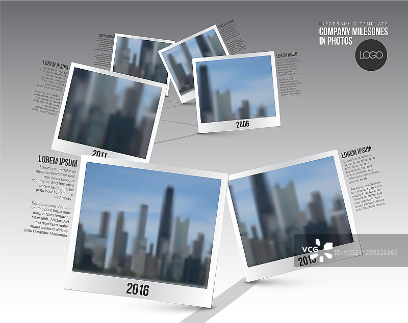 带照片的时间轴信息图模板图片素材