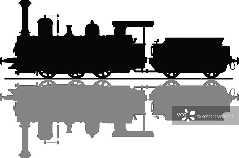 老式蒸汽机车图片素材