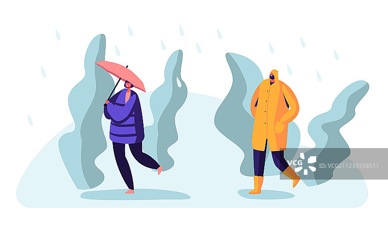 潮湿多雨的春秋季天气图片素材