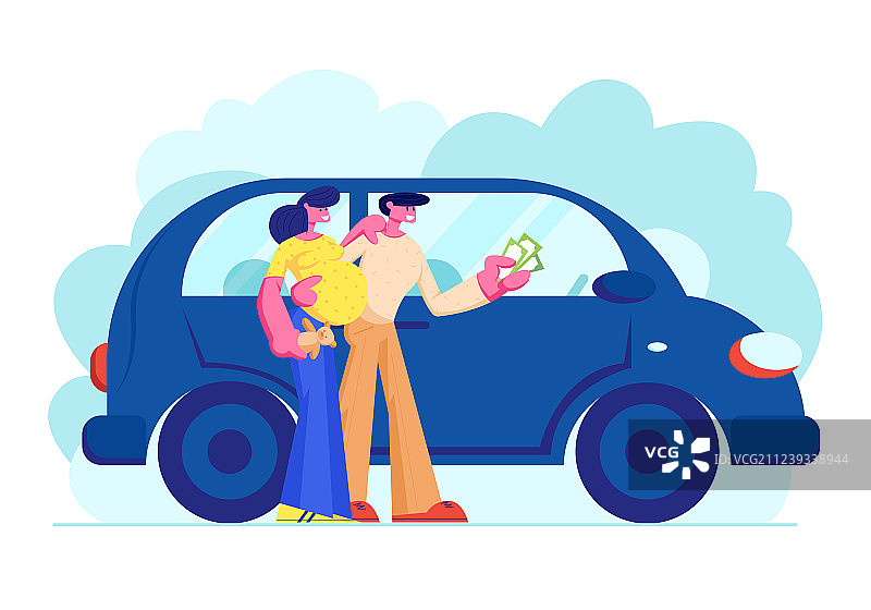 顾客购车付款图片素材