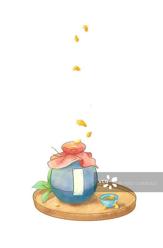 花瓣桂花酒图片素材