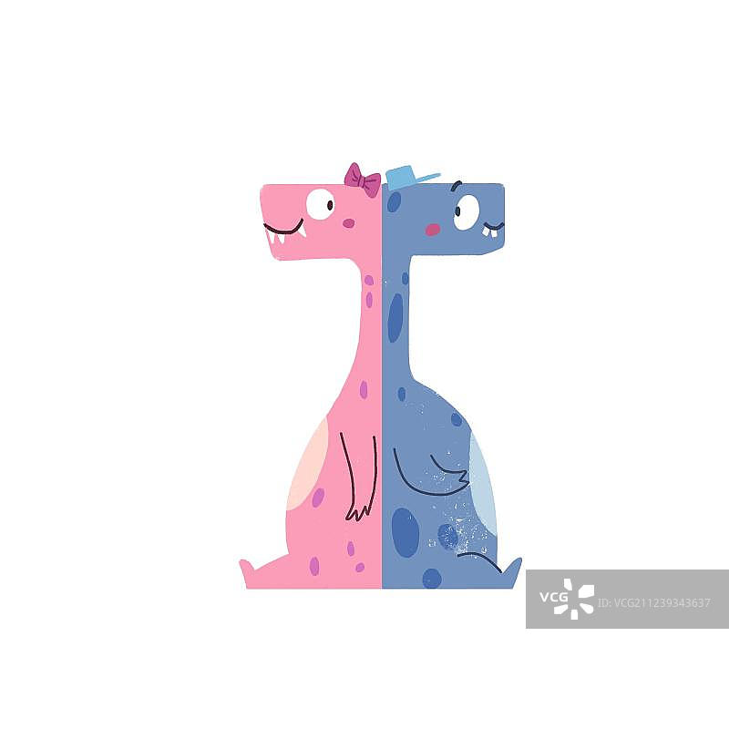 两只背靠背的恐龙图片素材