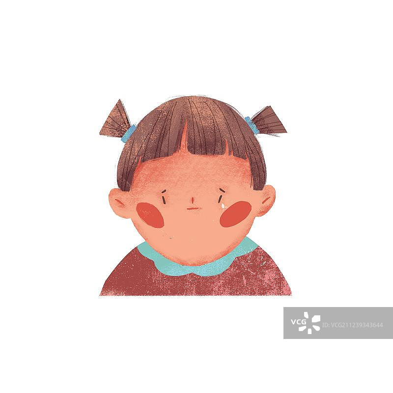 委屈的小女孩图片素材