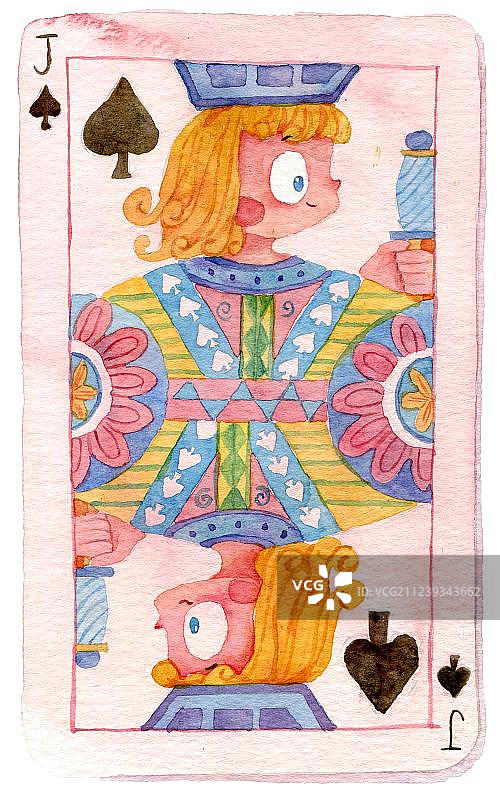 创意扑克牌黑桃J图片素材
