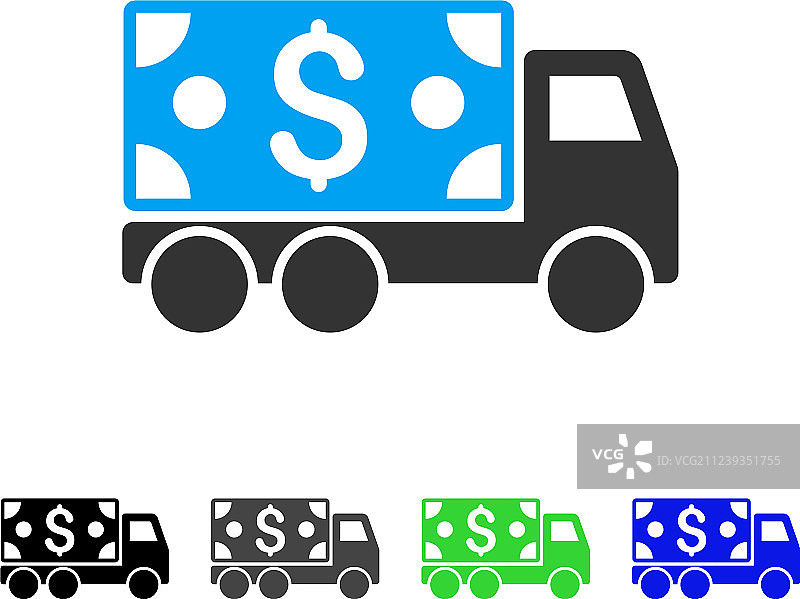 现金交付扁平图标图片素材