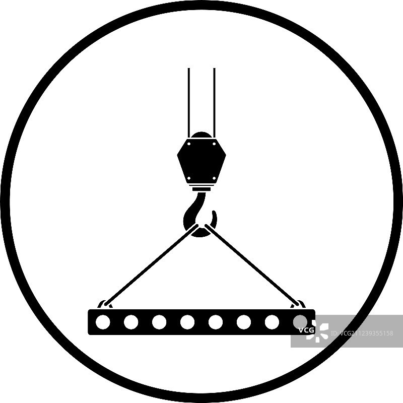 起重机吊钩悬挂石板图标图片素材