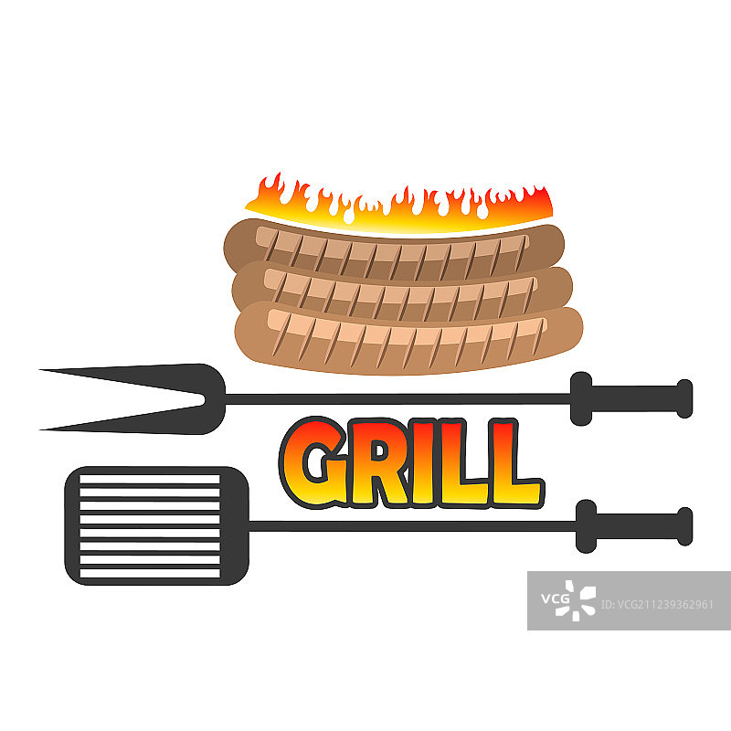 烤香肠图标图片素材