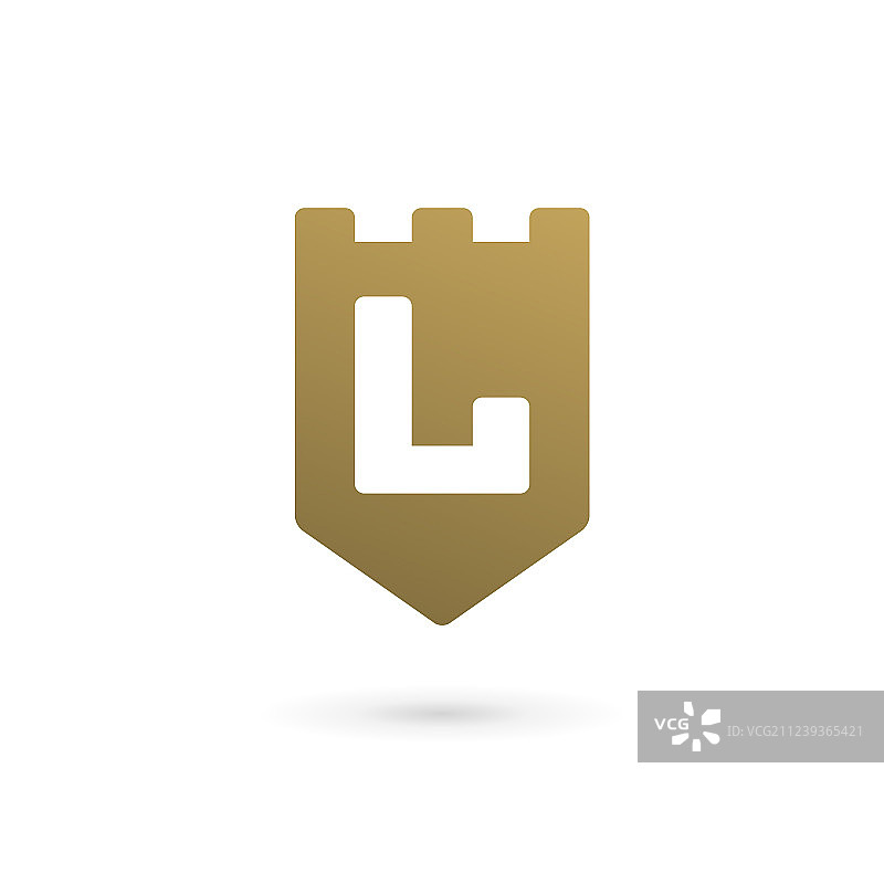 字母L盾牌标志图标设计模板图片素材