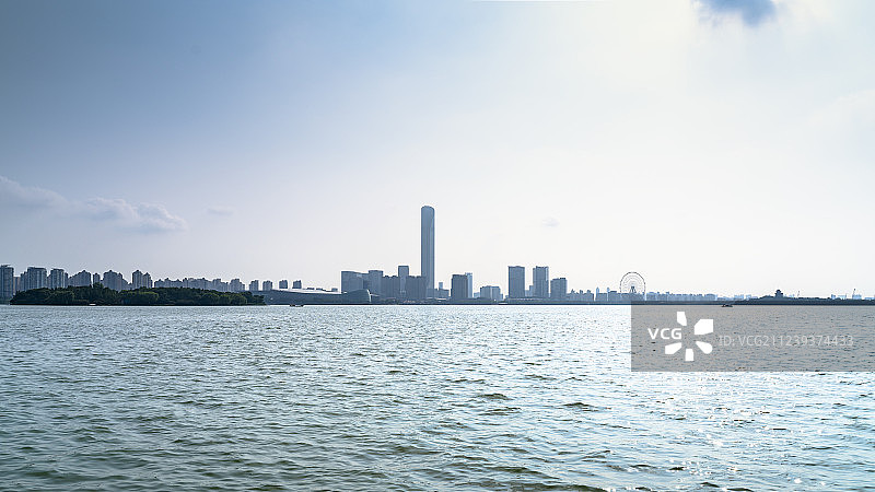 苏州金鸡湖图片素材