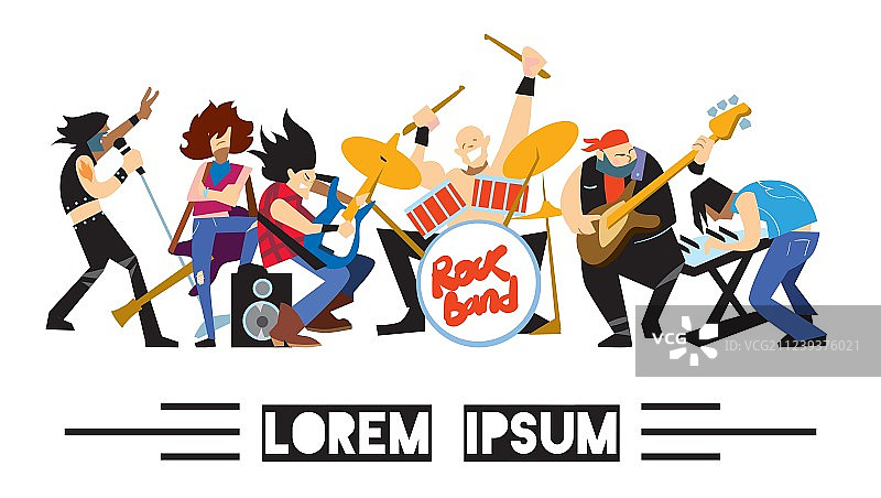 有音乐家的摇滚乐队图片素材