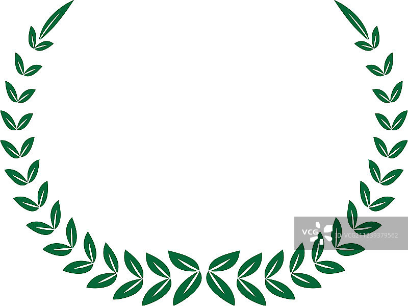 绿色月桂树装饰花纹体育符号图片素材