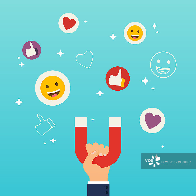 社交媒体营销概念手持图片素材