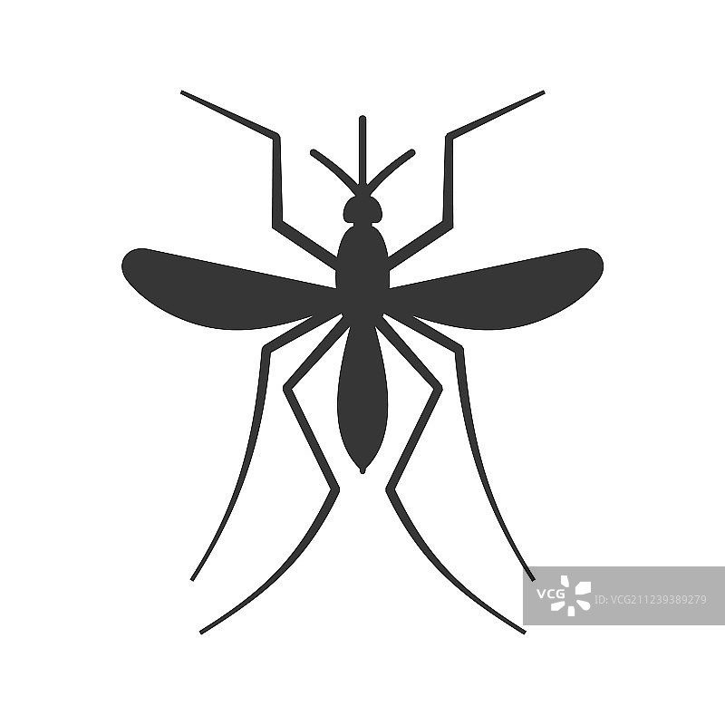 白色背景上的蚊子图标图片素材