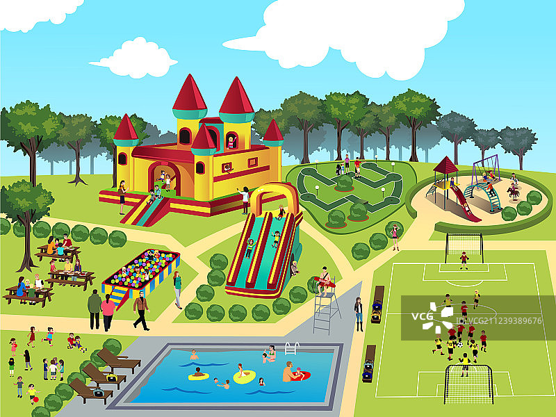 游乐场地图图片素材