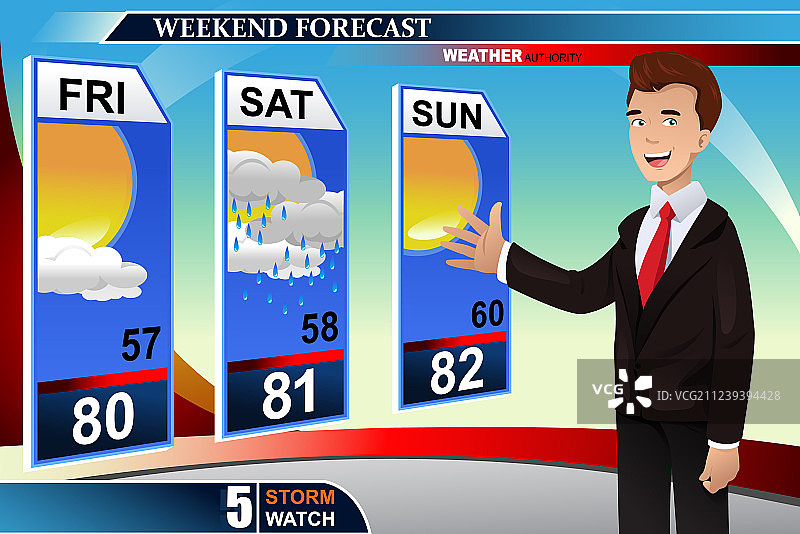 天气新闻记者图片素材