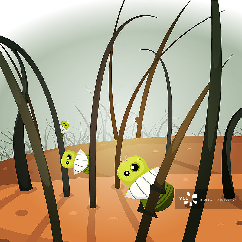 毛发景观中的虱子侵扰图片素材