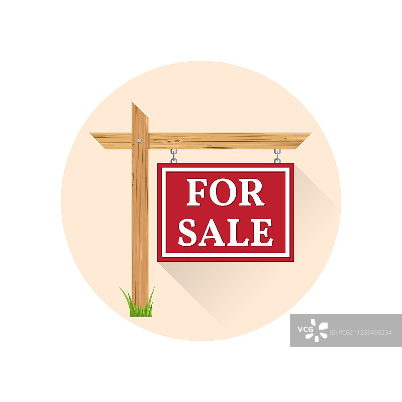 白色背景上的出售图标图片素材