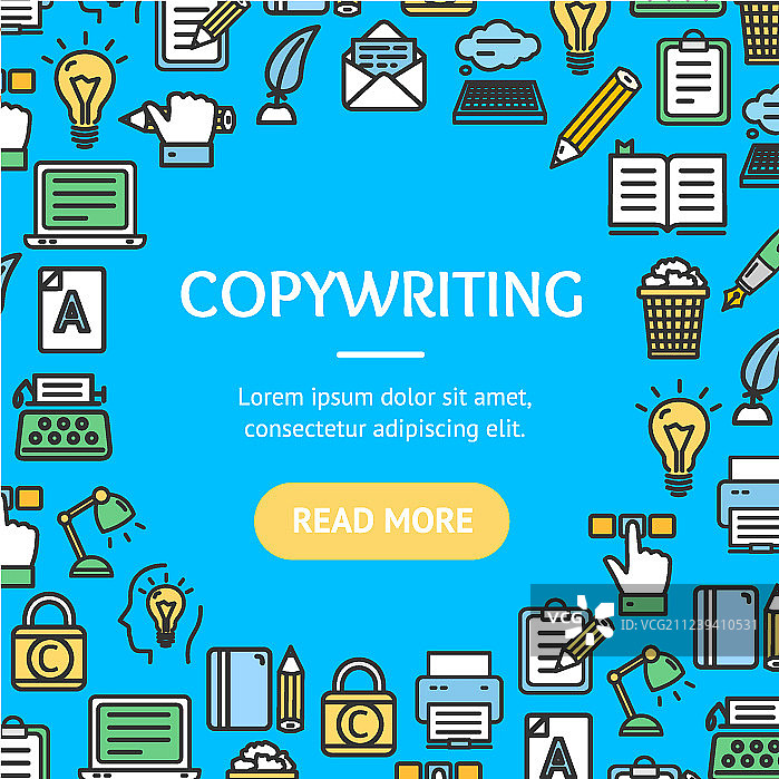 文案写作圆形设计模板图片素材