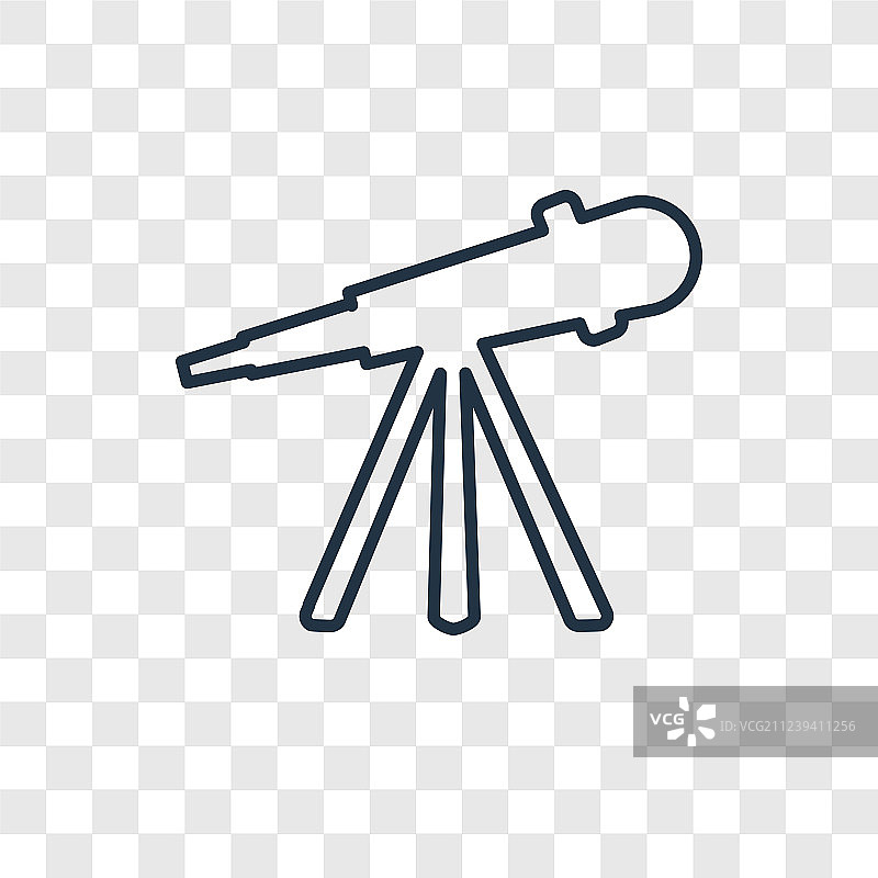 望远镜概念线性图标图片素材