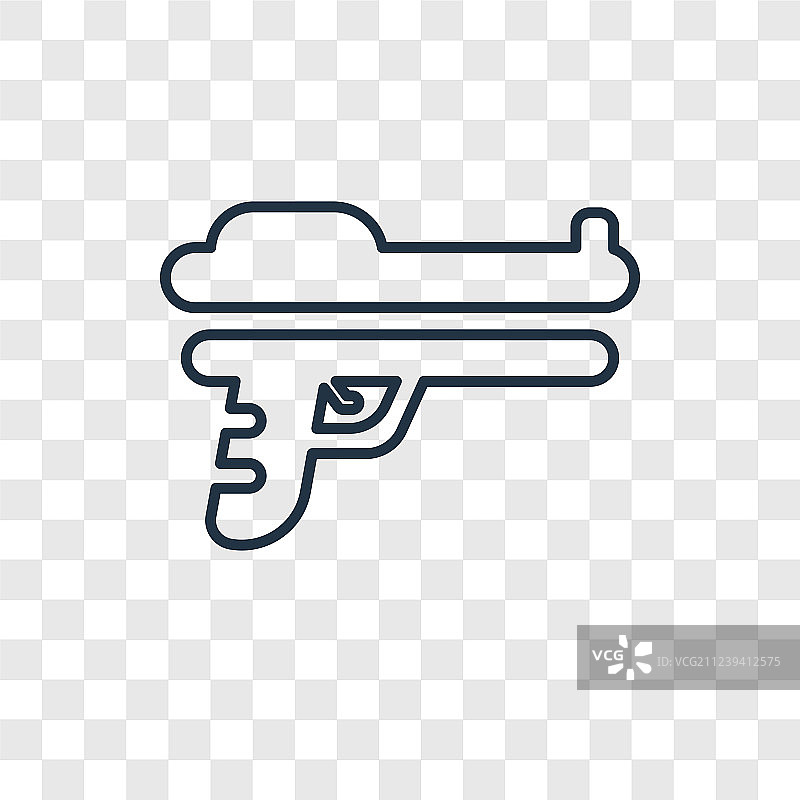 起跑枪概念线性图标图片素材