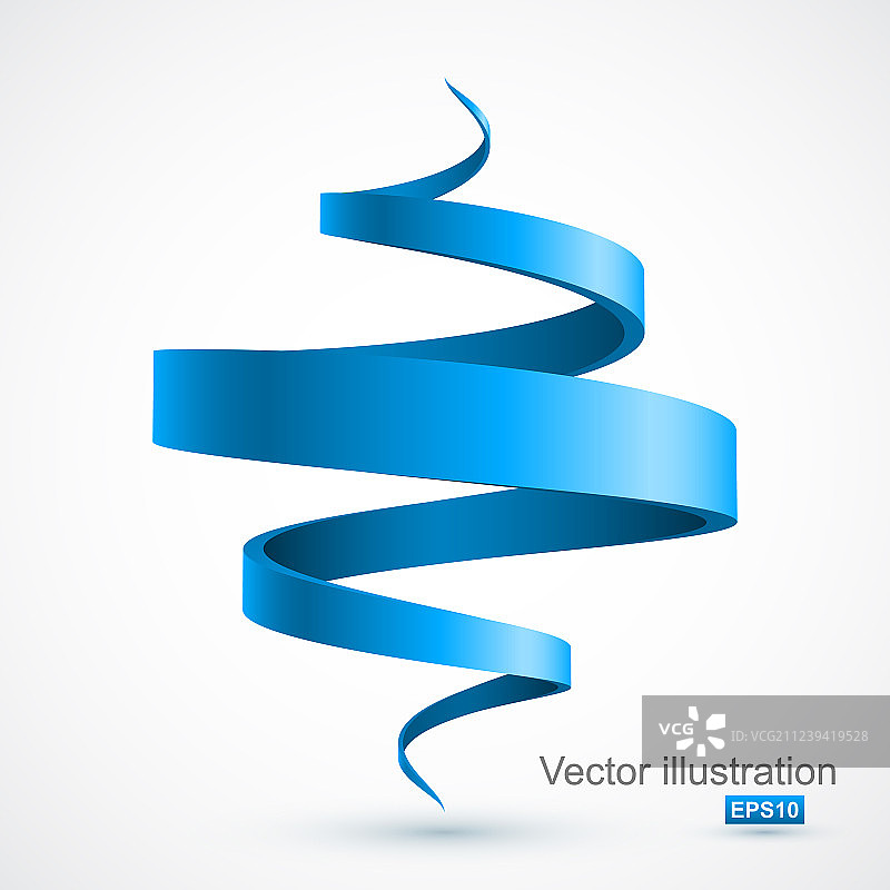 蓝色3D螺旋图片素材