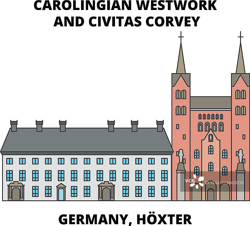 卡洛林西厂和科尔韦城，德国图片素材