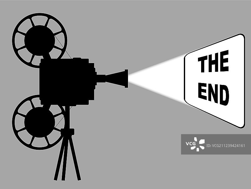 电影放映机结束图片素材