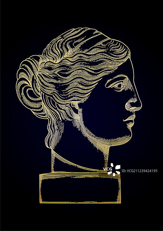 断臂维纳斯雕刻头像图片素材