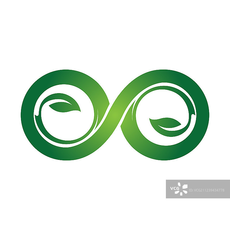 绿色环保无限符号图标图片素材