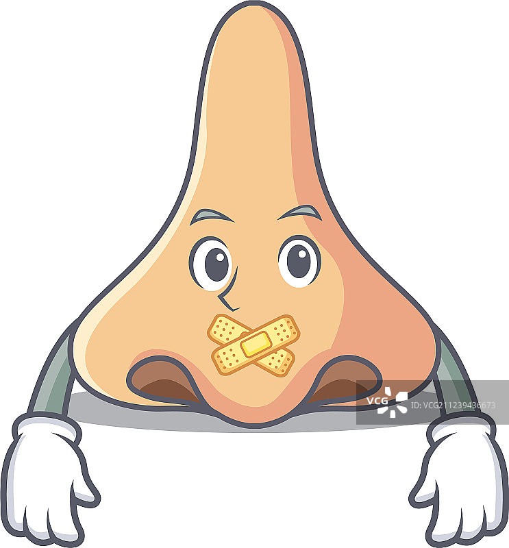 无声鼻子吉祥物卡通风格图片素材