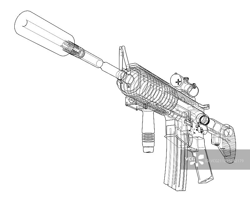 3D机枪效果图图片素材