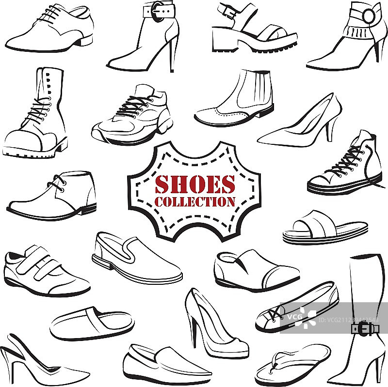 鞋子套装图片素材