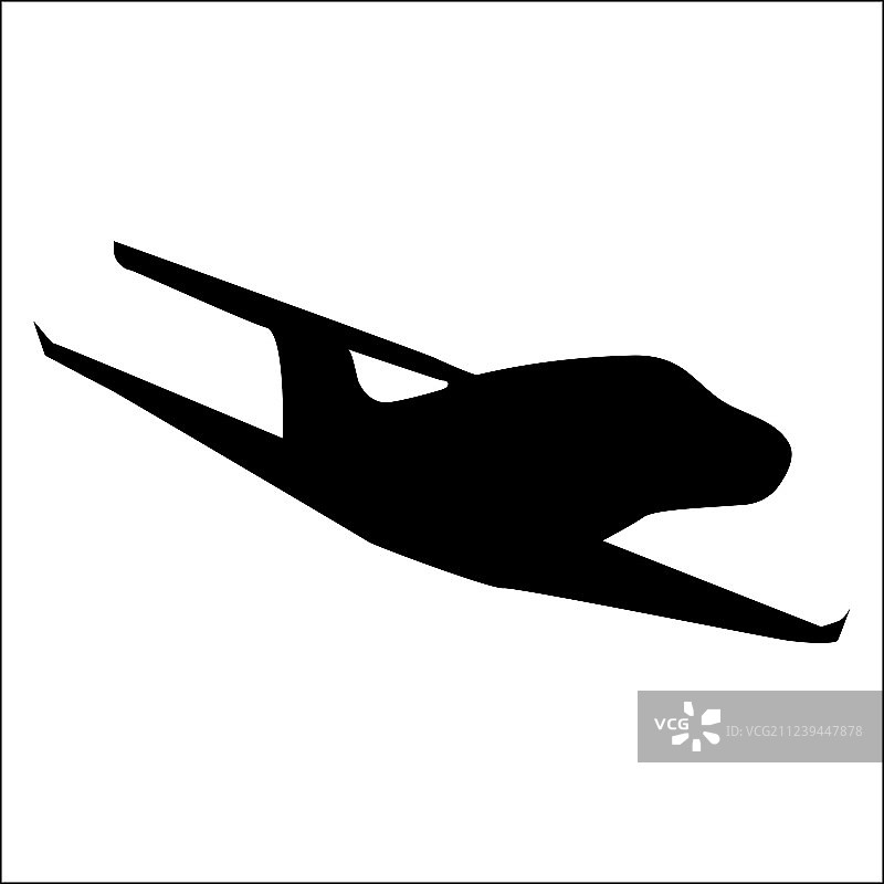 飞机黑色剪影图片素材